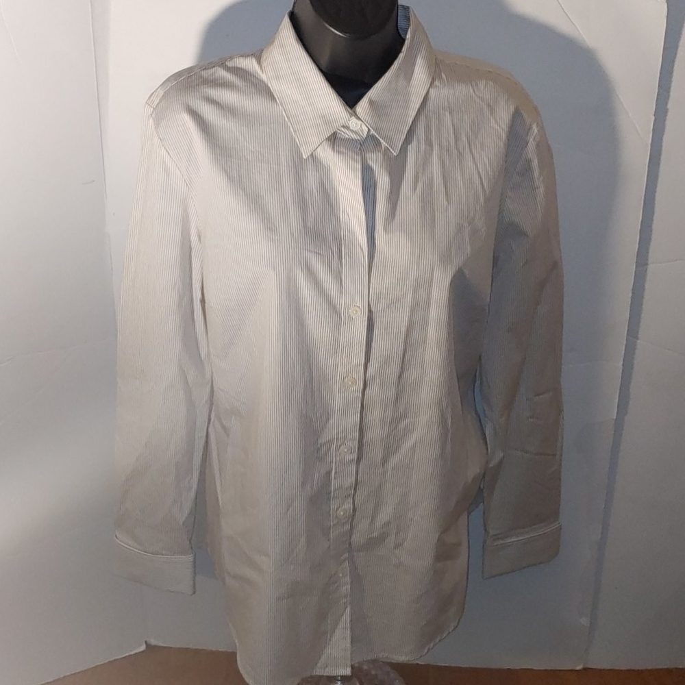 Calvin Klein White Long Sleeve Button Down Shirt